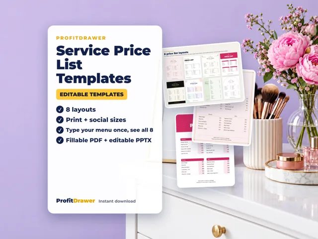 Service Price List Templates